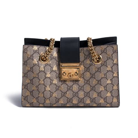 gucci bumble bee handbag|genuine gucci padlock bag.